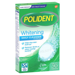 Polident Denture Cleanser Whitening Tablets 36 Pack