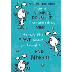 Rabbit Thinking Greeting Card Comic