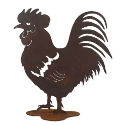 Rooster Stand Garden Art