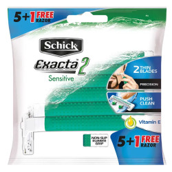 Schick Exacta 2 Men's Sensitive Disposable Razor 5+1