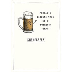 Shakesbeer Greeting Card Etched