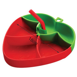 Silicone Baby Plate Set Strawberry Red