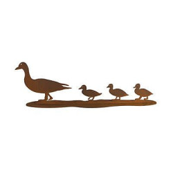 Small Duck and Duckling Stand Garden Art