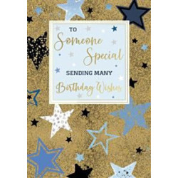 Someone Special Male Large Stars Greeting Card