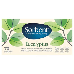 Sorbent Facial Tissues Eucalyptus 70 Pack