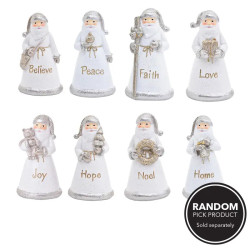 Sparkle Sentiment Santa Figurine - Sold Separately