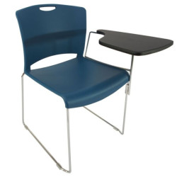 STARLIGHT Atlantis Blue Flip Tablet Visitor School Chair