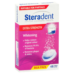 Steradent Denture Cleaning Tablets Extra Strength Intensive Whitening 48 Pack
