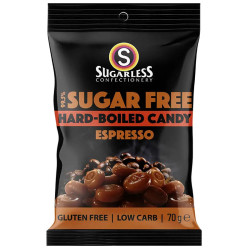 Sugarless Confectionery Aura Espresso Hard Boiled Lollies 70g