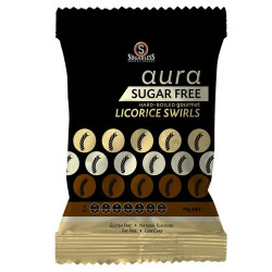 Sugarless Confectionery Aura Sugar Free Licorice Swirls 70g