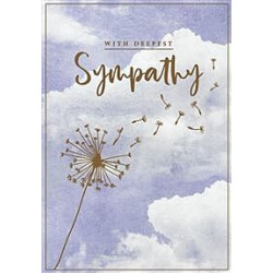 Sympathy Dandelion with Clouds Greeting Card