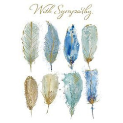 Sympathy Eight Feathers Greeting Card
