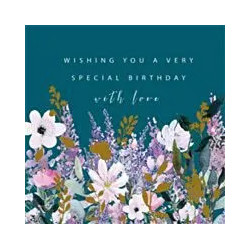Teal Garden Greeting Card Colour Me Happy by Stephanie Dyment