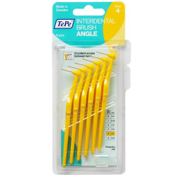 TePe Interdental Brush Angle 0.7 mm Yellow Size4 6 Piece Pack