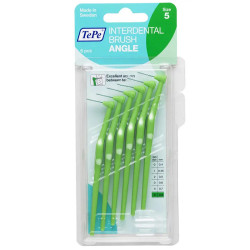TePe Interdental Brush Angle 0.8 mm Green Size5 6 Piece Pack