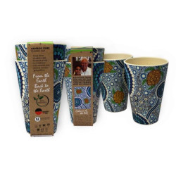 TUMBLERS BAMBOO ENVIROWARE SET OF 2 COLIN JONES COLOURS OF THE SEA
