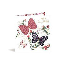 Two Butterlfies Greeting Card Mulberry