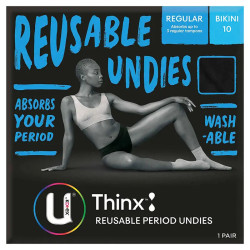 U by Kotex Thinx Reusable Period Undies Bikini Size 10