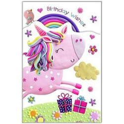 Una the Unicorn Zig Zag Greeting Card Marzipan Toy Box