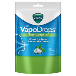 Vicks VapoDrops Original Menthol 24 Lozenges