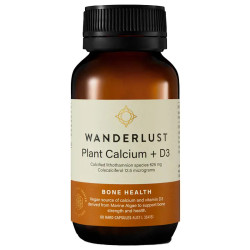 Wanderlust Plant Calcium + D3 60 Capsules