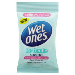 Wet Ones Be Gentle Travel Wipes 15 Pack