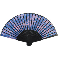 Wicked Sista Bamboo Hand Fan Bahama Palms