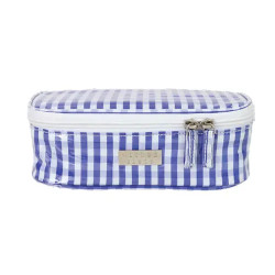 Wicked Sista Cottage Gingham Navy Rectangle Brush Bag