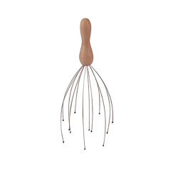 Wooden Handle Head Massager