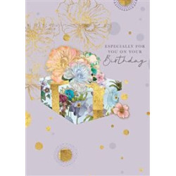 Wrapped Floral Ribbons Greeting Card La Fleur Boutique